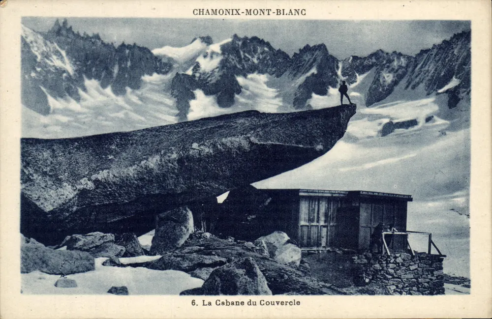 Chamonix-Mont-Blanc — A Cabana do Couvercle — G. Tairraz, fot. edit. - Frente