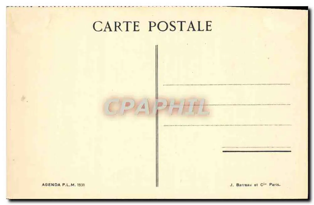 Alta Saboia — Environs de Combloux : Megève — Agenda P.L.M. 1931 - Verso