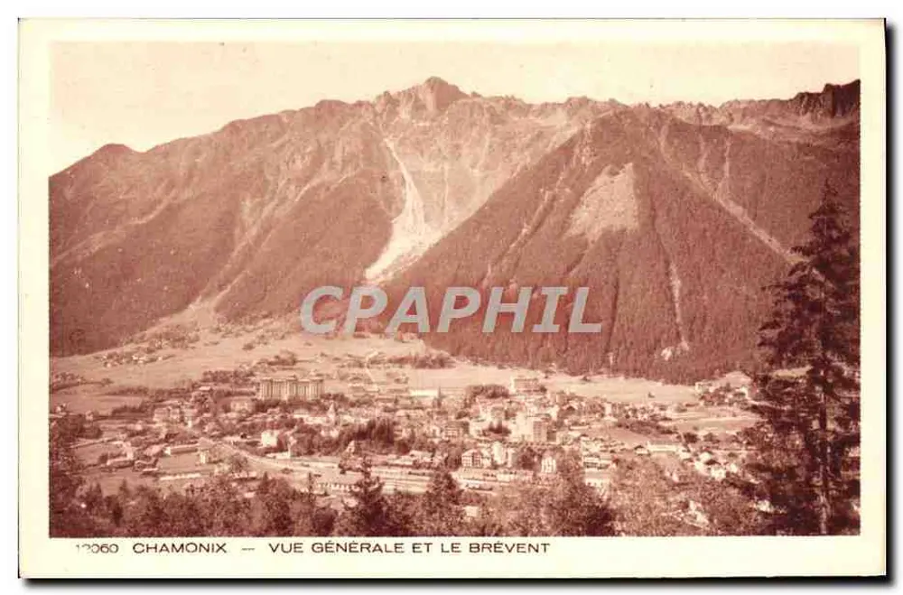 Chamonix — Vista geral e o Brévent — Coleção Les Deux Savoies - Frente