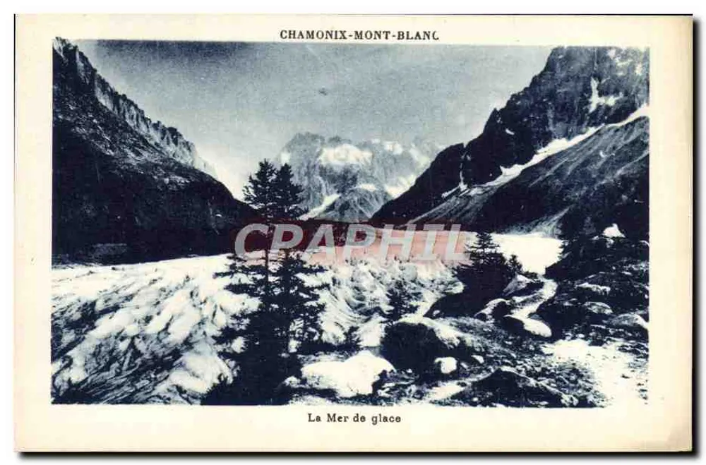 Chamonix-Mont-Blanc — A Mer de Glace — G. Tairras, fot.-édit., Chamonix-Mont-Blanc - Frente