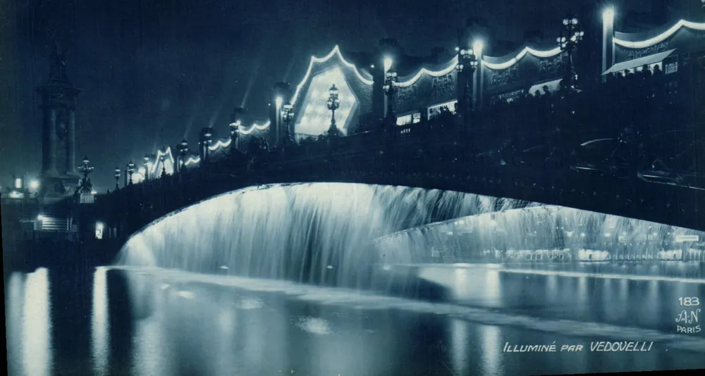 Brücke Alexandre-III — beleuchtet zu den Feierlichkeiten — J.A.N. Paris n°183 - Vorderseite