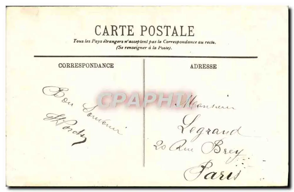 Hütte und Canaques von Loyalty — Kolonialausstellung 1907 — B.L. - Rückseite