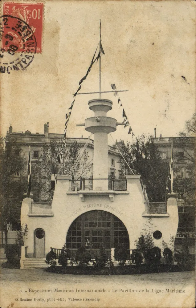 Internationale Seefahrt-Ausstellung - Das Pavillon der Französischen Seefahrt-Liga — Sammlung Gorce, fotografischer Verlag, Talence (Gironde) - Vorderseite