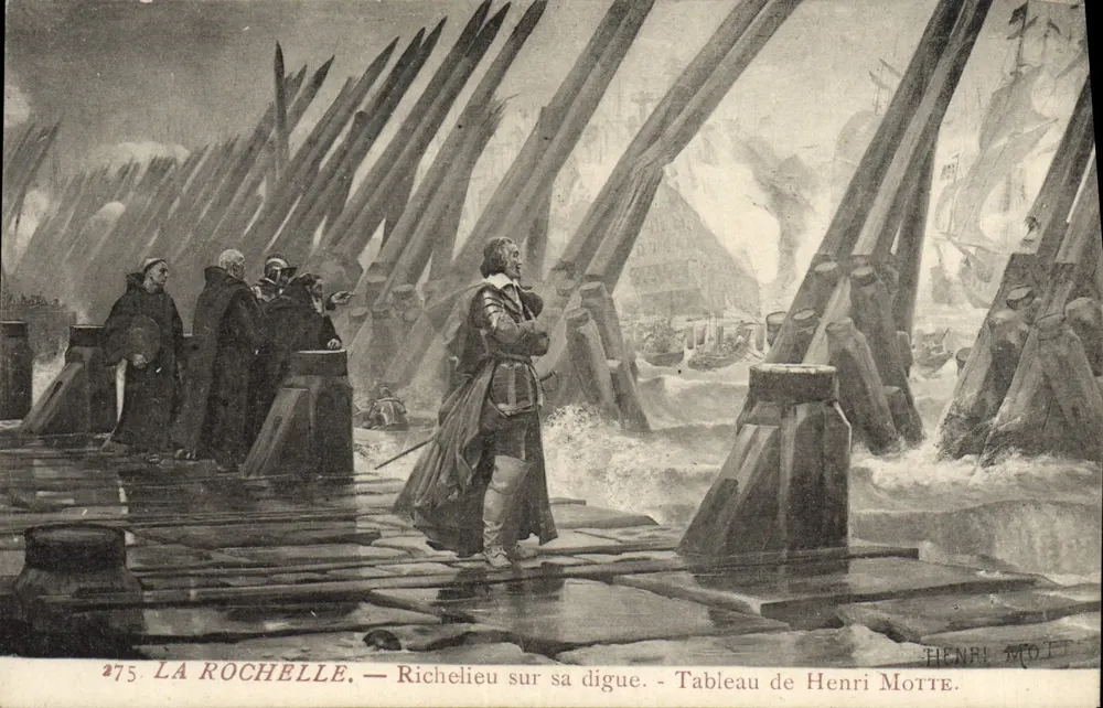 La Rochelle — Richelieu auf seiner Damm — Gemälde von Henri Motte - Vorderseite