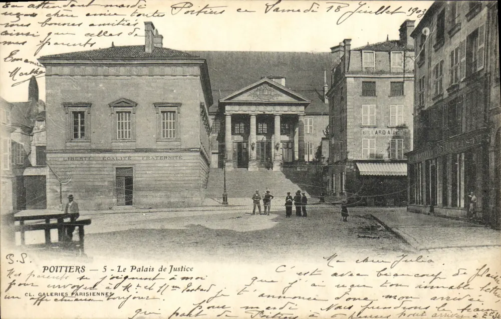 Poitiers — Het Paleis van Justitie — CL. GALERIES PARISIENNES n°5 - Voorkant