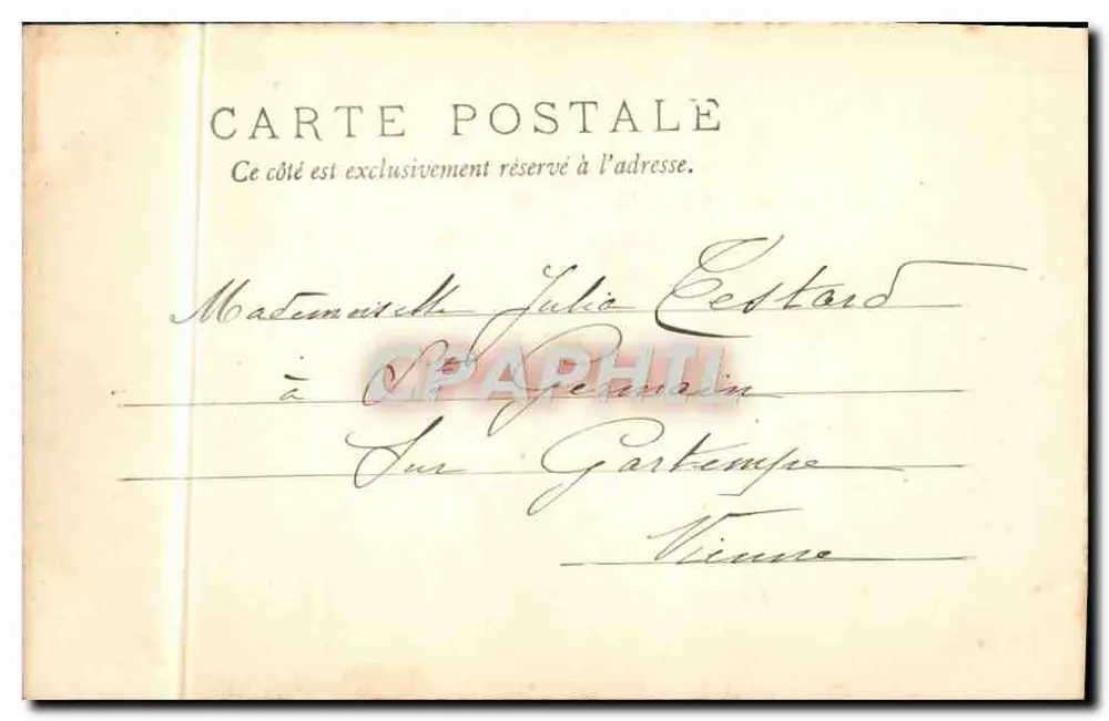 Poitiers — Het Paleis van Justitie — CL. GALERIES PARISIENNES n°5 - Achterkant