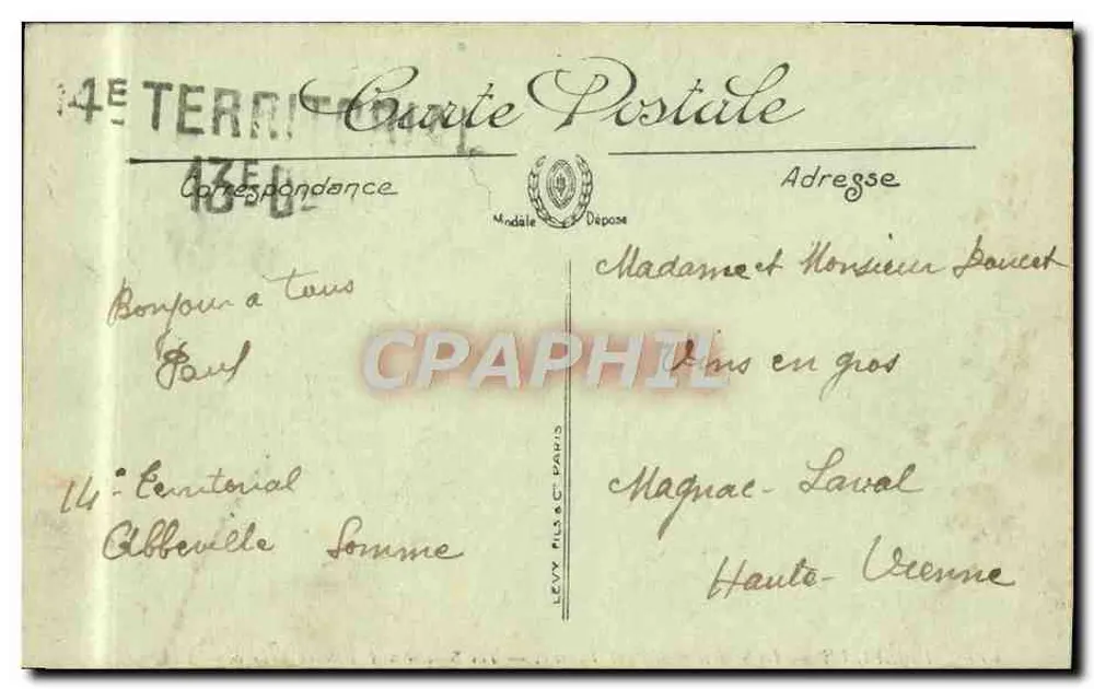Abbeville — La Somme und der Pont Talence — LL. N° 130 - Rückseite