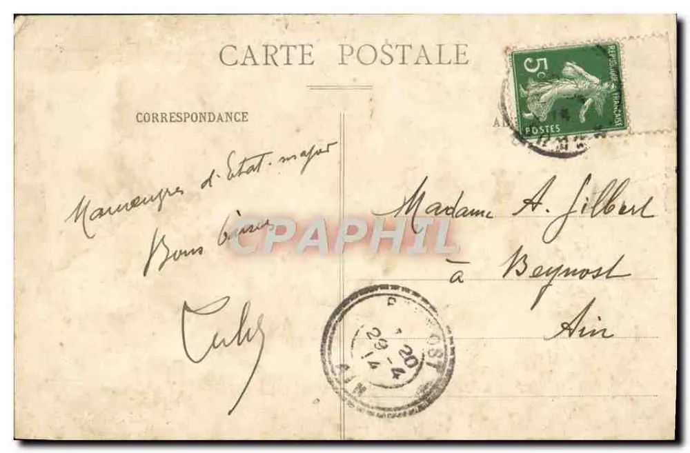 Albert (Somme) — A Basílica (Lado Leste) — G. Laong, em Albert - Verso
