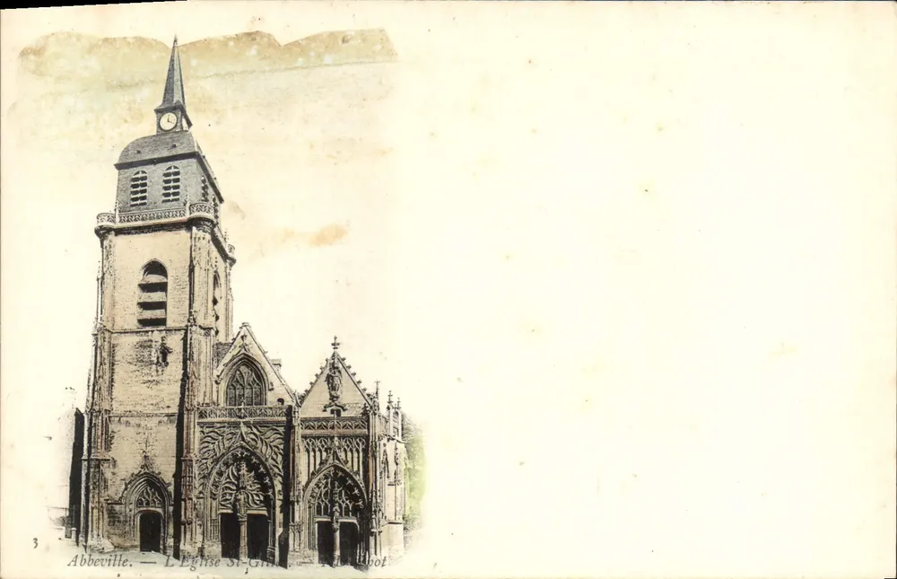 Abbeville — A Igreja de São Gregório — Editor L. D. B. Bot - Frente