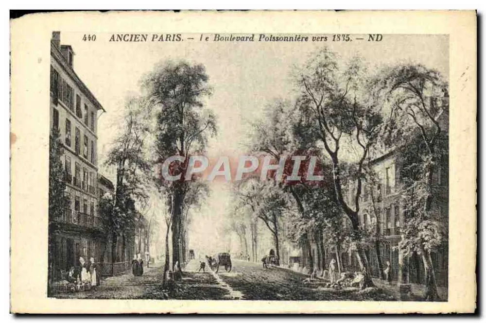 Alt-Paris — 1. Boulevard Poissonnière um 1895 — ND - Vorderseite
