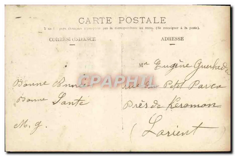 Festa do 1º de janeiro — 1909 — Sazerac, França - Verso