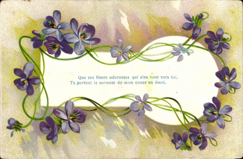 Geurende bloemen — ongeveer 1907 — Ansichtkaart — Wereldwijde postunie - Voorkant