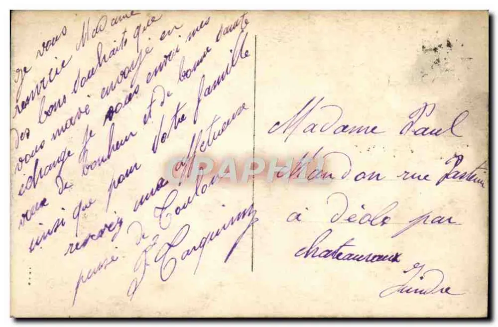Frau in Pelz — Frohe Neujahr — Dix Paris 2358 - Rückseite