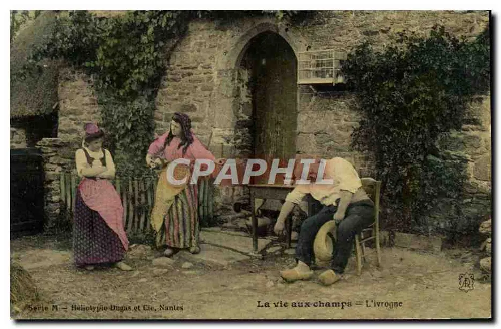 A vida nos campos — O bêbado — Héliotypie Dugas et Cie, Nantes - Frente