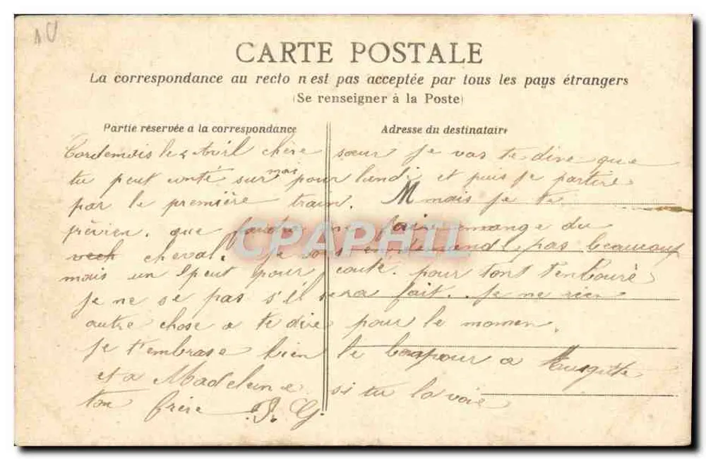 A vida nos campos — O bêbado — Héliotypie Dugas et Cie, Nantes - Verso