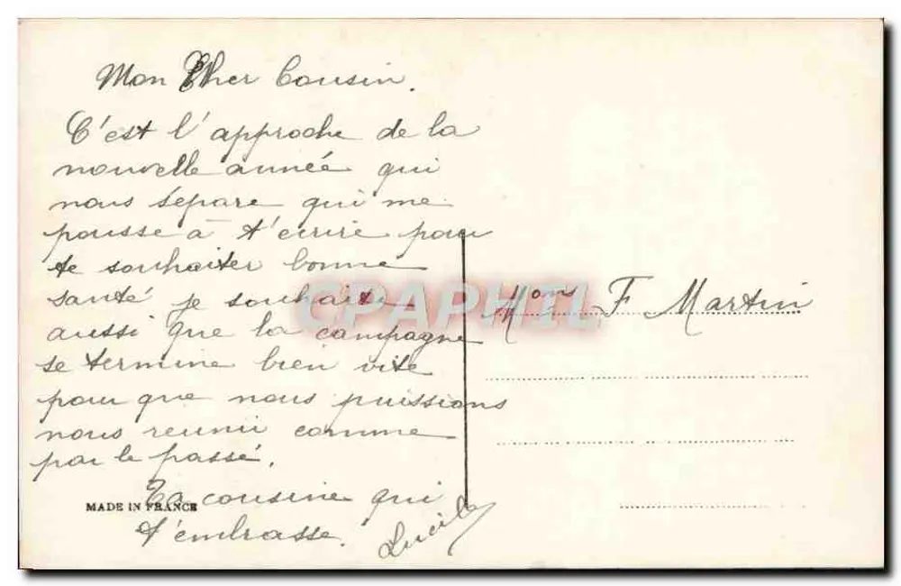 Bouquet van wijnrank en roos — uitzicht op een winterdorpje — Myrka, n°187 - Achterkant