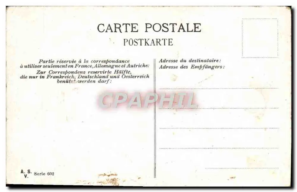 Lorraine — Frau im traditionellen Kleid mit Korb — H. Chatain, Serie V - Rückseite