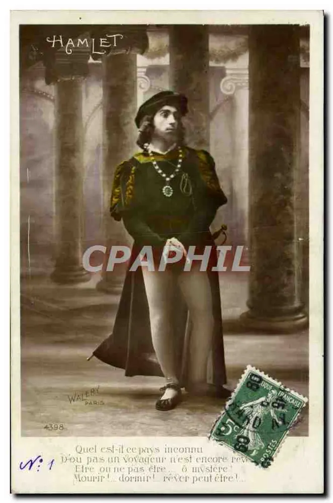 Hamlet — cena teatral — Walery, Paris, n°4398 - Frente