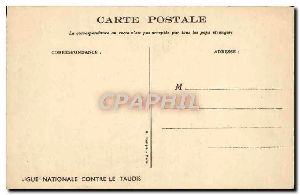Deux enfants devant un berceau — scène de vie — éditeur : Ligue Nationale Contre le Taudis - Verso