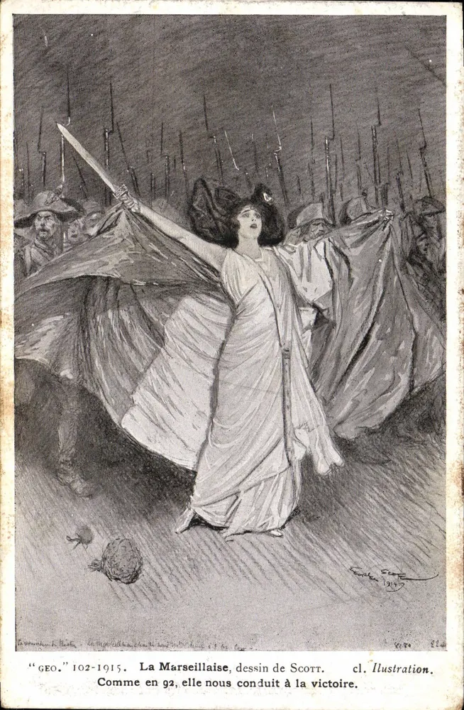 A Marselhesa — desenho de Scott — Ilustração "GEO" n°102-1915 - Frente