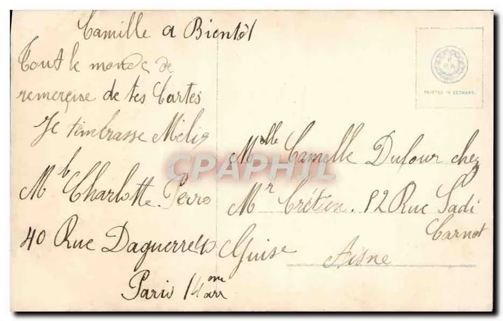 Junge Frau im blumigen Turban — Verlag C. P. 409 - Rückseite