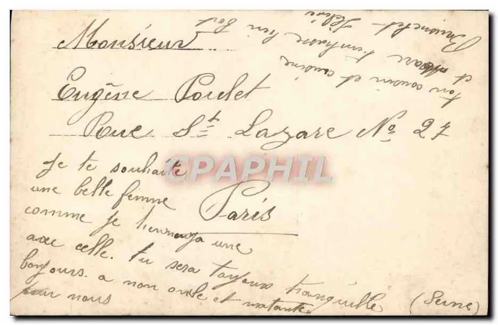 Lächelnde Frau — Januar 1, Frohes Neues Jahr — DALES 123 - Rückseite