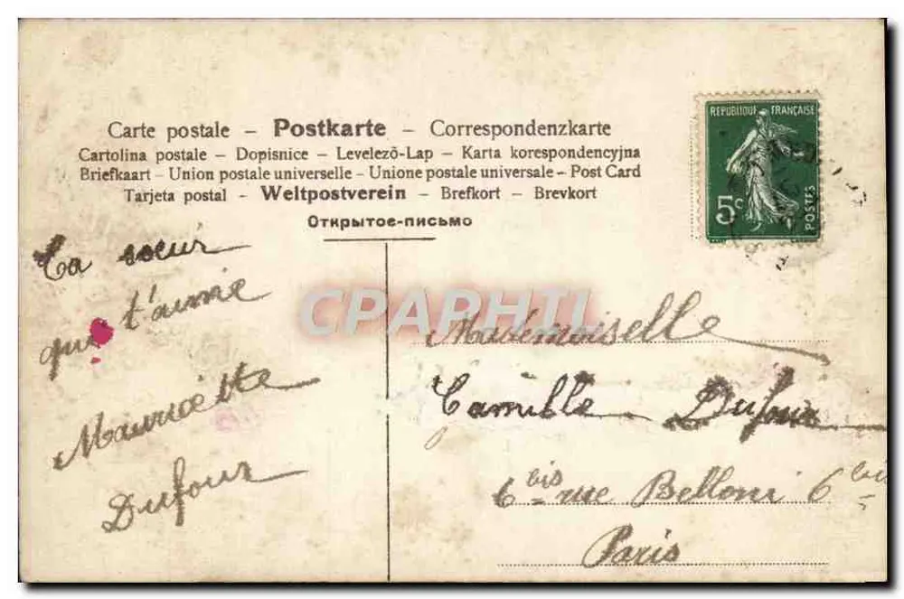 Weißer Pudel — Weihnachten — Unbekannter Verlag - Rückseite