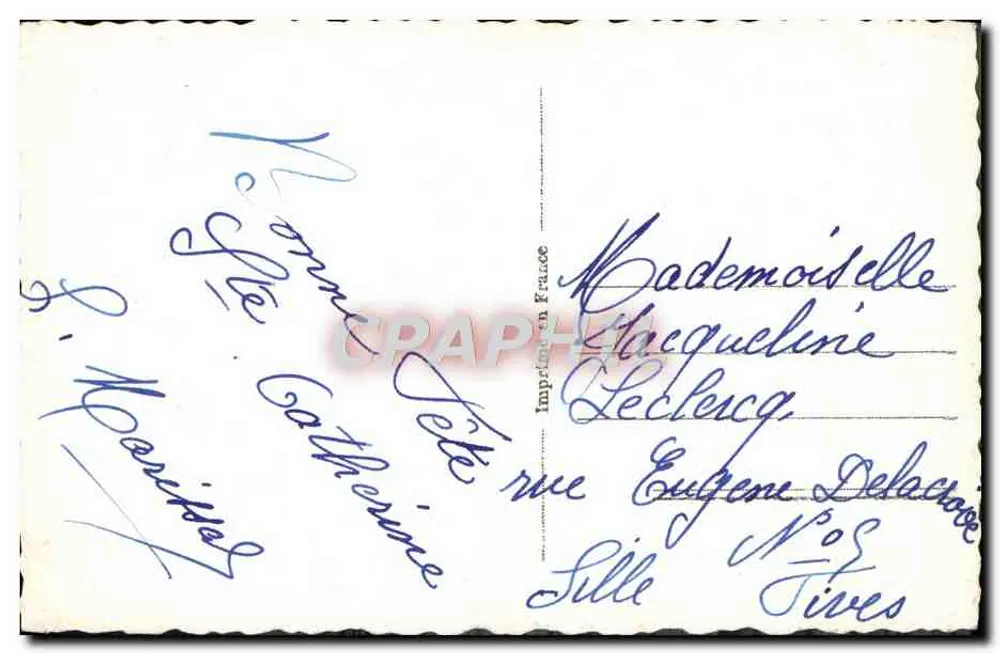 Femme souriante — motif trèfle à quatre feuilles — éditeur JC, n° 529 - Verso