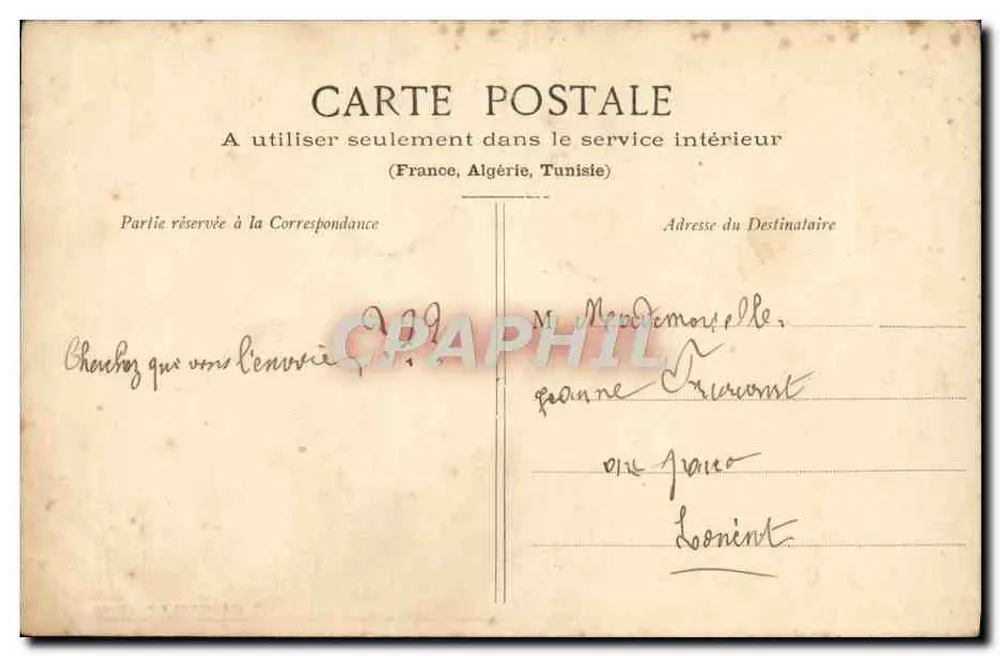 Deux jeunes femmes — scène de Poisson d'Avril — éditeur A. Element & Cie, Nantes - Rückseite