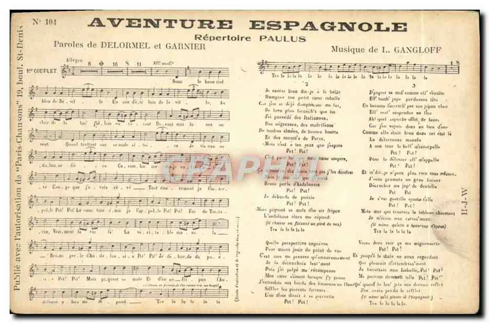 Spanische Abenteuer — Repertoire Paulus — Nr. 104 - Vorderseite