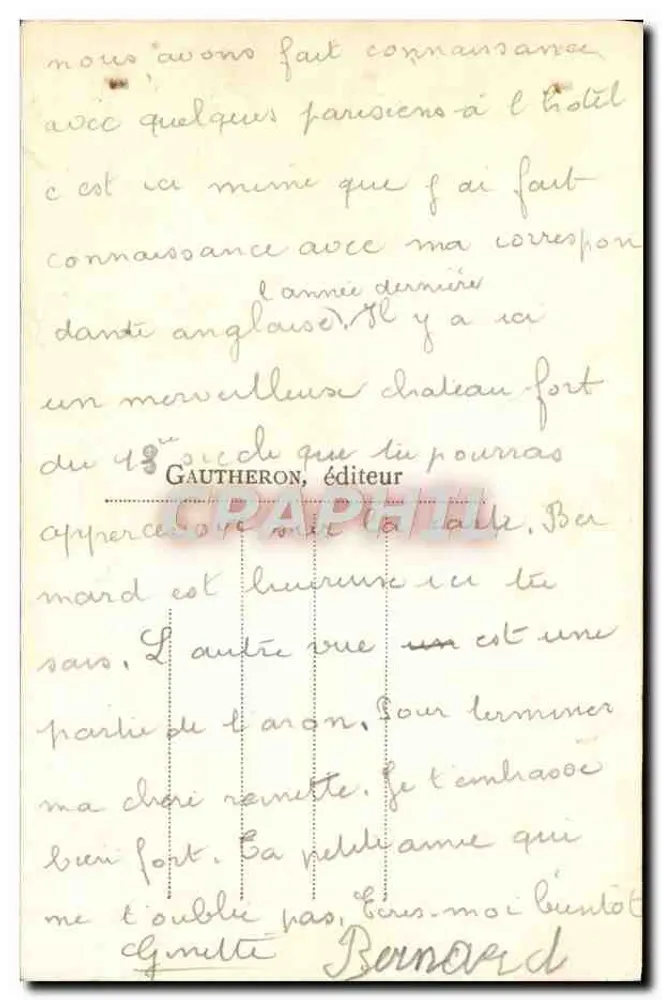Chatillon-en-Bazois — Erinnerung — Gautheron, Verlag - Rückseite