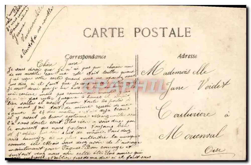 Linguagem das Flores — Carta postal ilustrada com flores e paisagem — n° 5141 - Verso