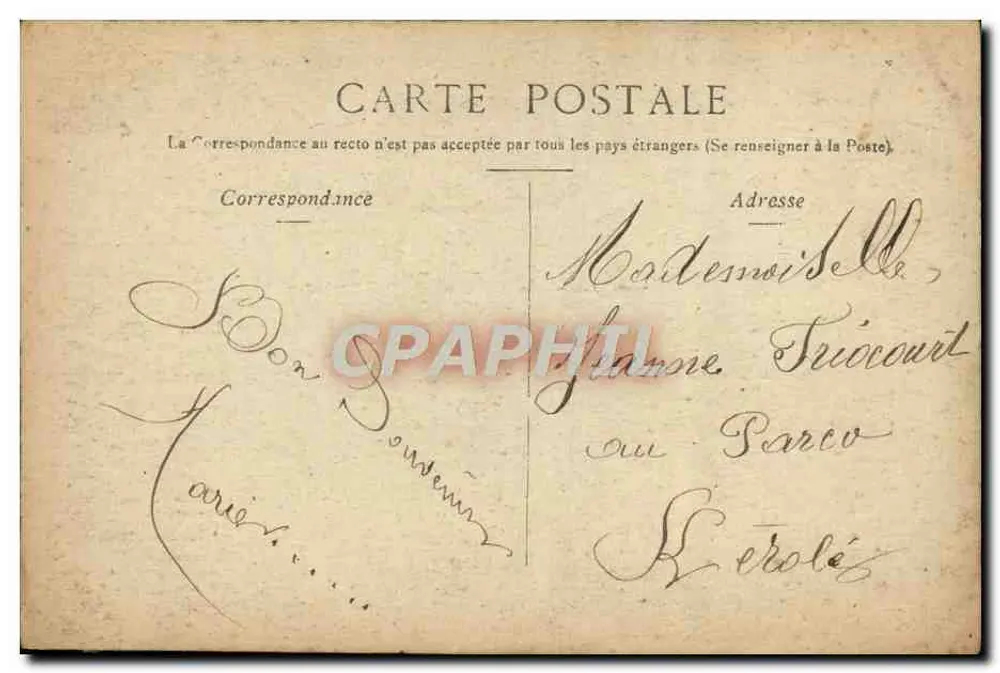 Femme en robe rose parmi des fleurs — éditeur J.S. — n° 1 - Rückseite