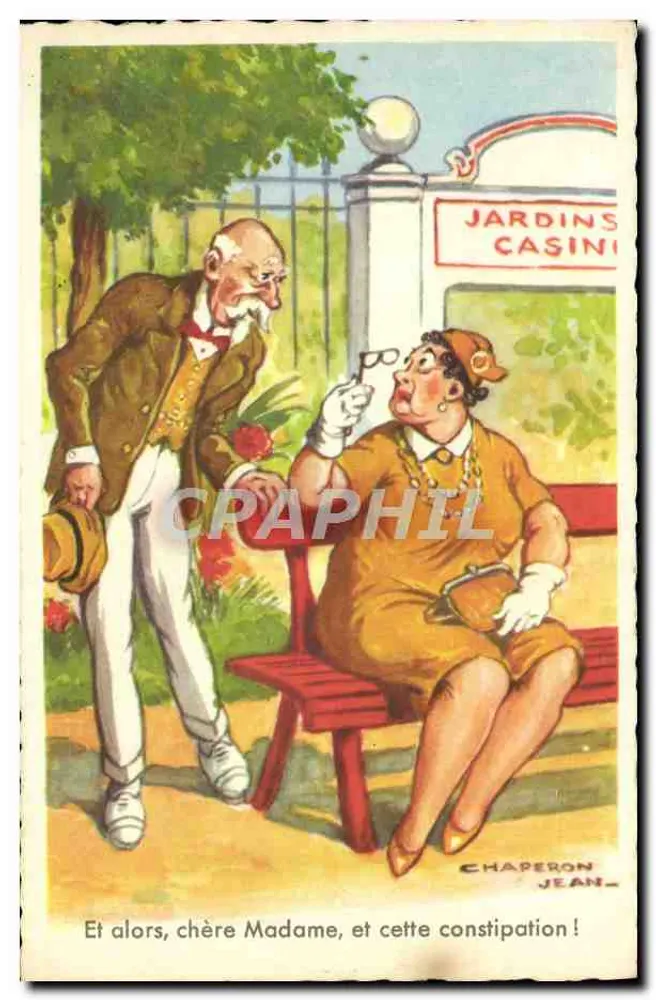 Jardins Casino — humoristische Szene — Chaperon Jean - Vorderseite