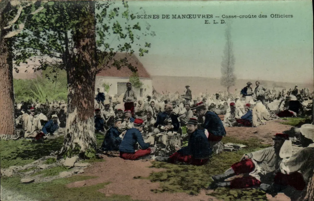 Szenen von Manövern – Offiziersimbiss — E. L. D. - Vorderseite