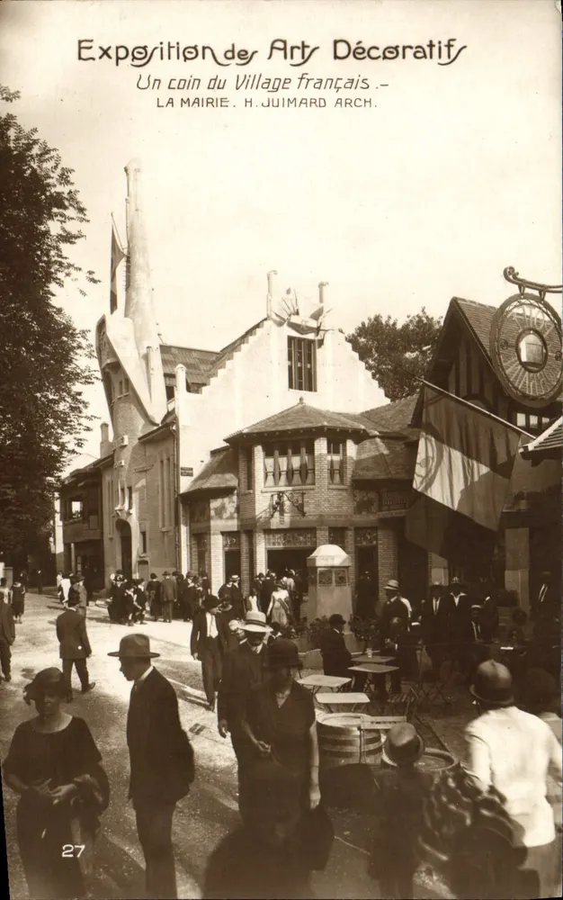 Exposition des Arts Décoratifs — Ein Stück des französischen Dorfes — LA MAIRIE. H. JUIMARD ARCH. - Vorderseite