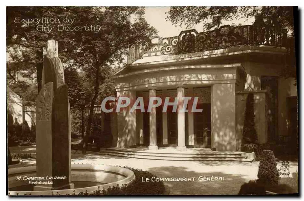 Exposição de Arte Decorativa — O Comissariado Geral — M. Chrétien-Lalanne Arquiteto - Frente