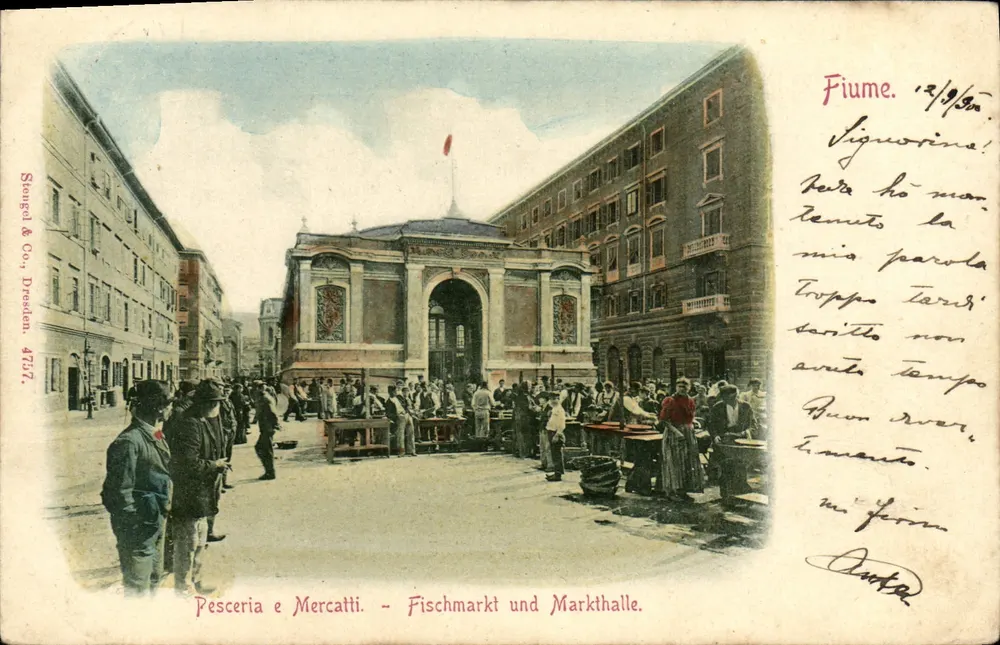 Pesceria e Mercatti — Fischmarkt und Markthalle — Stengel & Co., Dresden, 4737 - Vorderseite