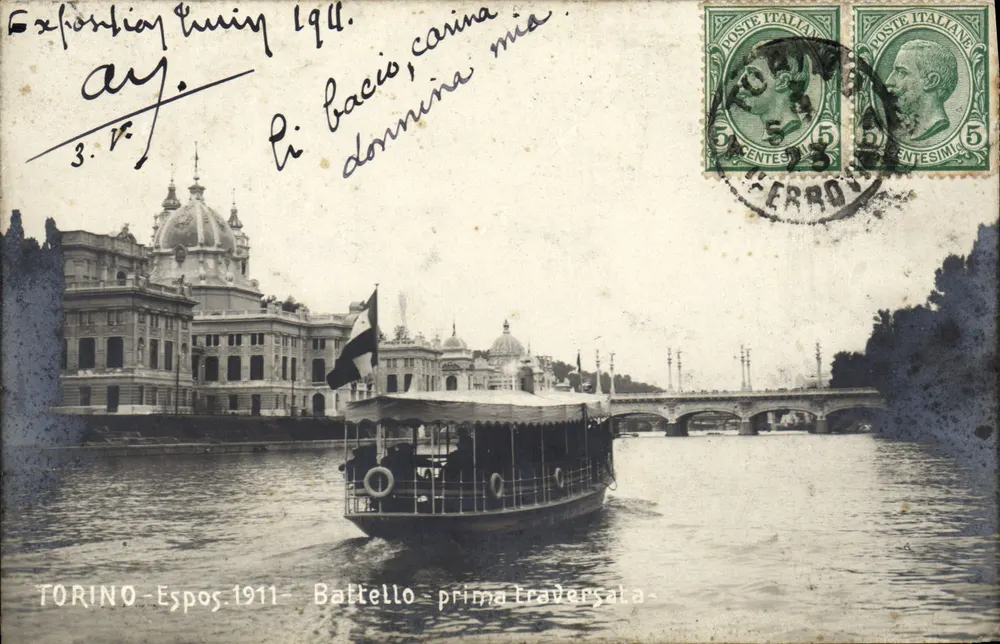 Torino - Exposição 1911 - Barco - primeira travessia — editor desconhecido, número de série não visível - Frente