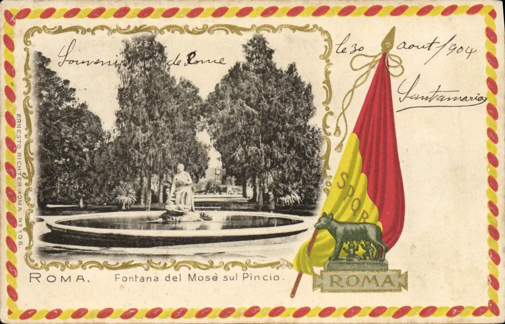 Fontana del Mosè sul Pincio — Rom — Ernesto Richter, Nr. 106 - Vorderseite