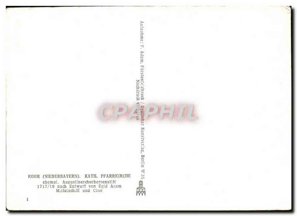 Rohr (Bassa Baviera) - Chiesa parrocchiale cattolica — Berlin W35 - Verso