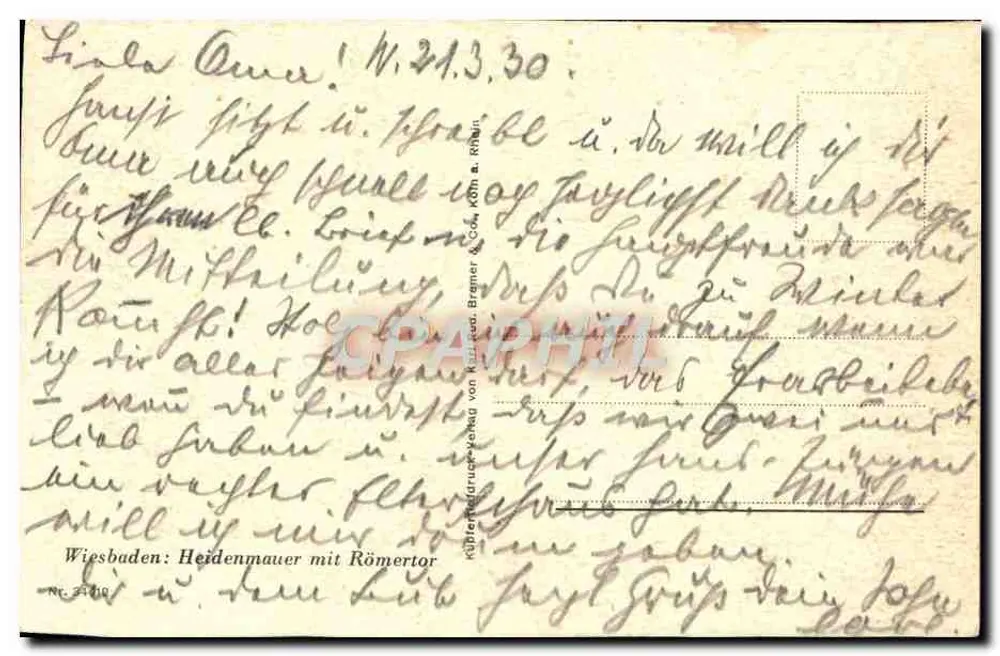 वाइसबाडेन, हाइडेनमौअर में रोमर टॉर — कोल्परड्रुक-वरलाग वॉन क्रेट्ज़ अंड ब्रामर & कंपनी - पीछे