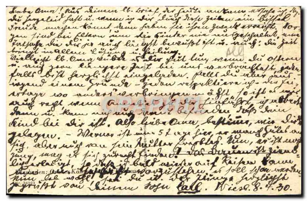 Wiesbaden; Grande sala de concerto no Kurhaus — Dr. P. W. - Verso