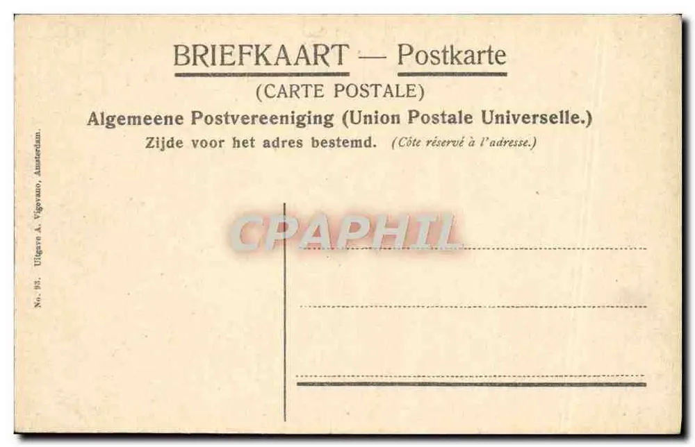 Amsterdã — Museu Rijksmuseum — Entrada à esquerda — Algemeene Postvereeniging - Verso