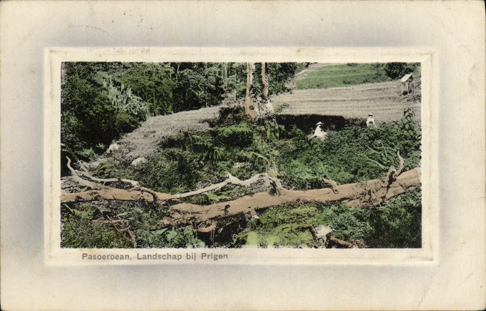 Pasoeroean, Paisagem perto de Prigen — editor J.M. Cha. Nijland, Séoul - Frente