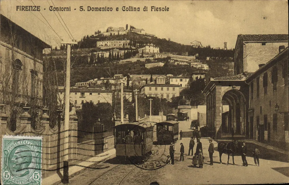 FIRENZE - Contorni - S. Domenico e Collina di Fiesole — Verlag: Poste Italiane, Seriennummer 104 - Vorderseite