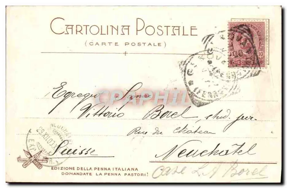 Genua – Panorama aus der Villa Rosazza – Edition della Penna Italiana - Rückseite