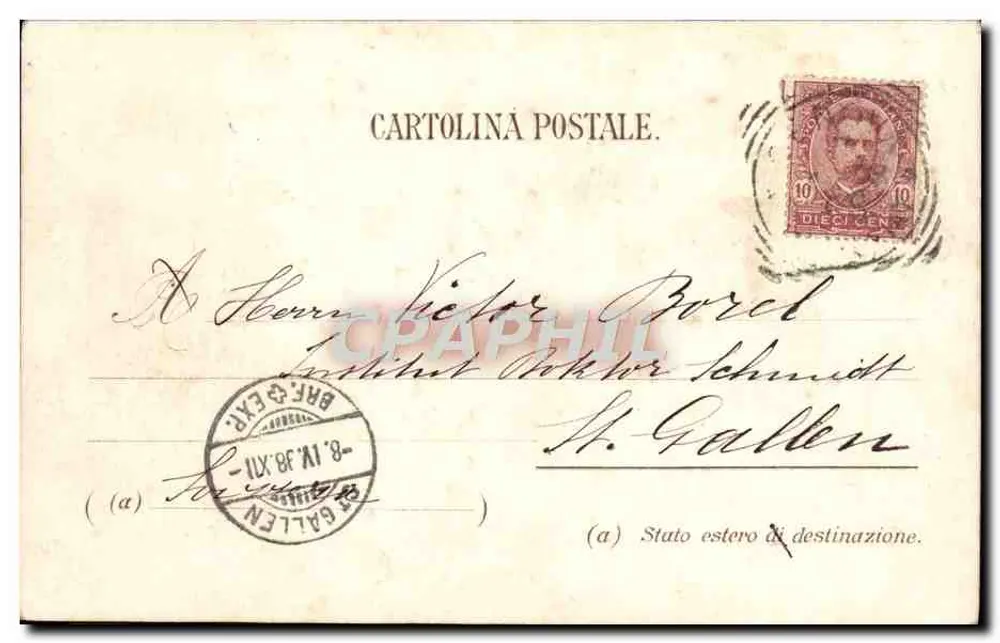 Ansicht des Hafens von Genua (Lato Nord) — Erinnerung an GENOVA — unbekannter Verlag, Seriennummer nicht sichtbar - Rückseite
