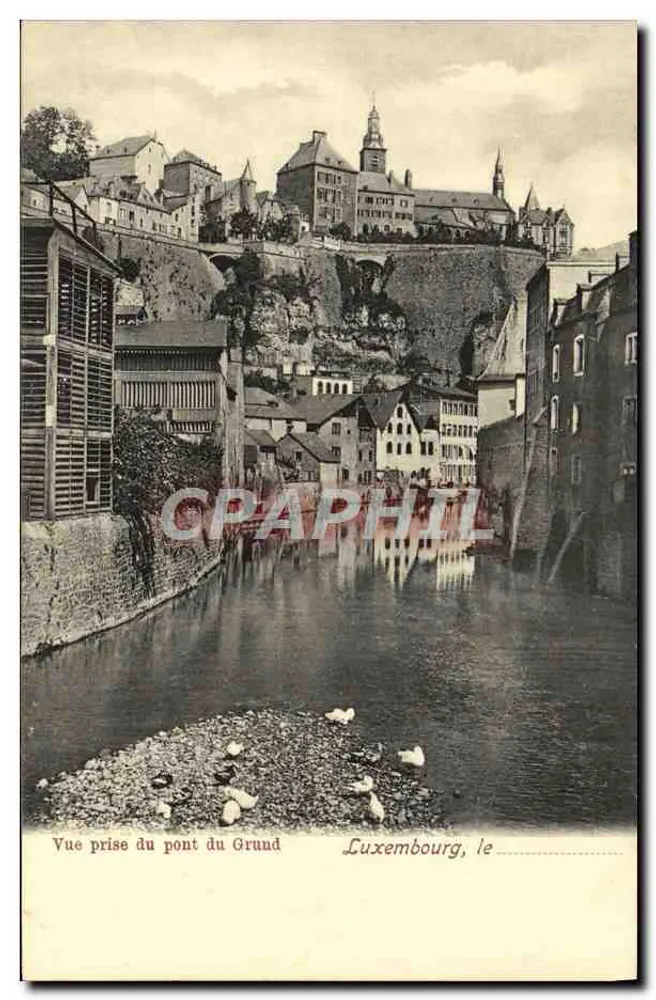 Ansicht vom Großen Brücke — Luxemburg — Verlag O. Schlönh, Dresden, Nr. 2114 - Vorderseite