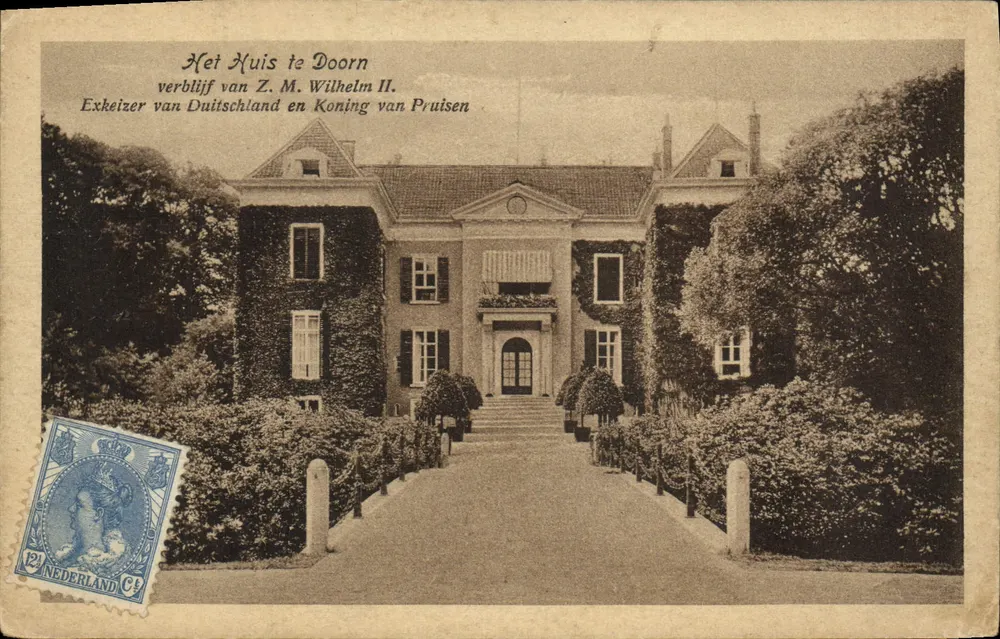 Het Huis te Doorn — Exilé de Sua Majestade Wilhelmina II, Exécutif da Alemanha e Rei da Prússia — Uitg. Boekhandel Ruitenbeek - Frente